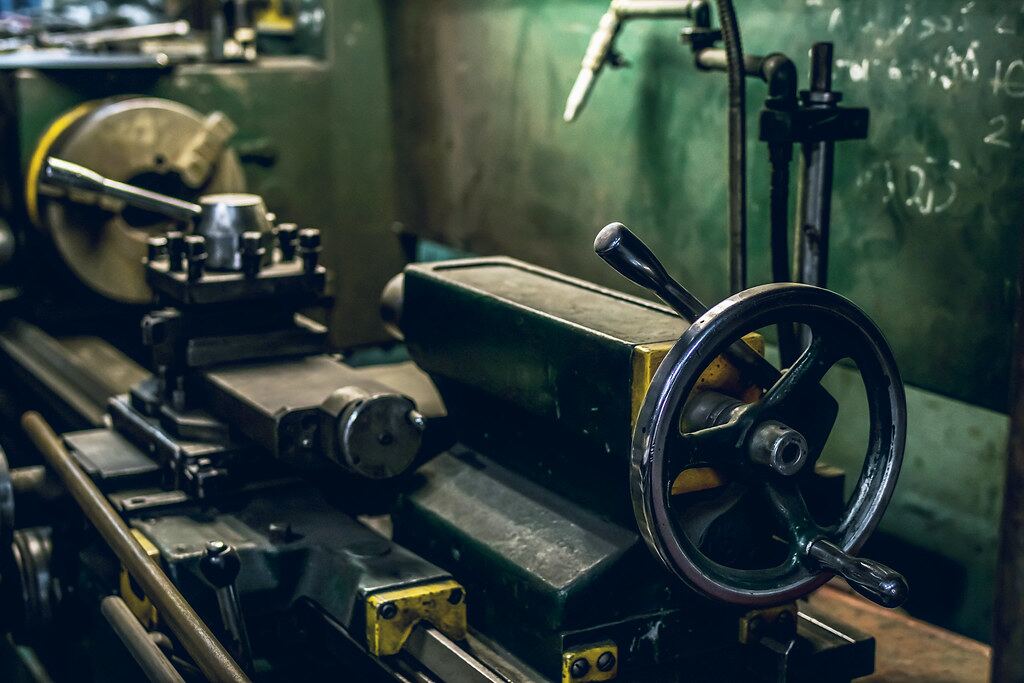 Vintage metal lathe