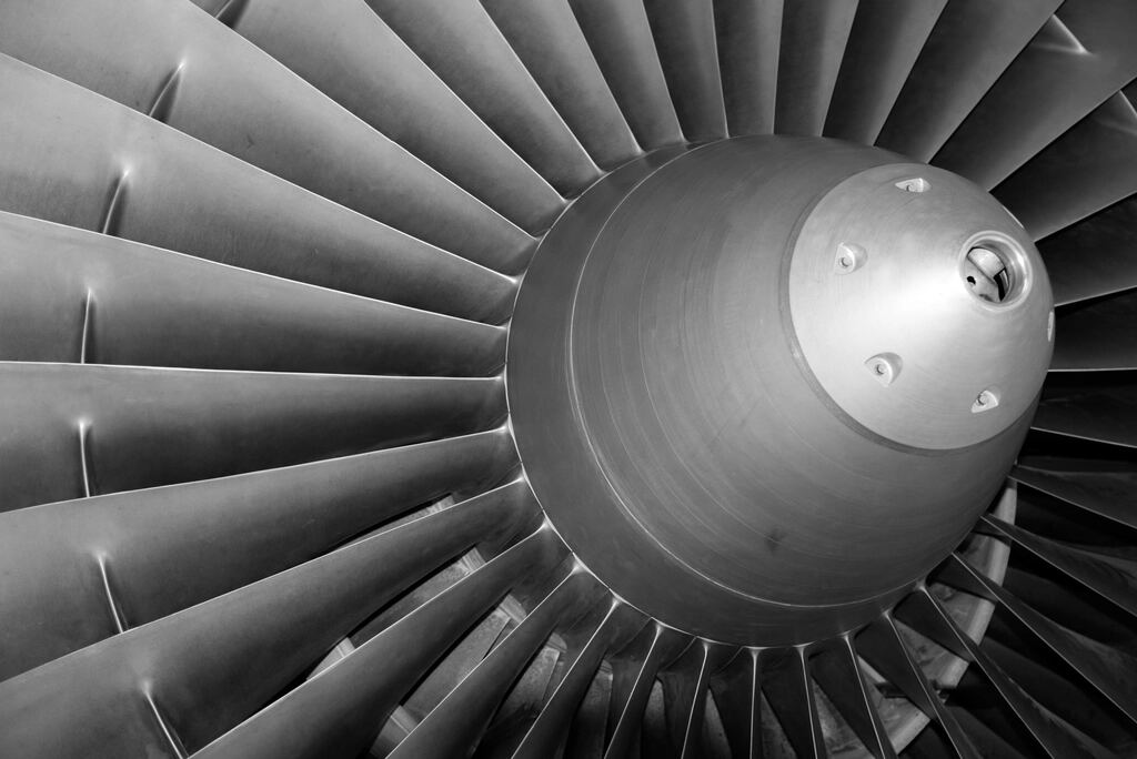 Turbine nose cone and blades